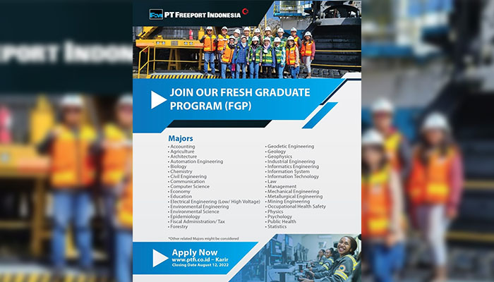 Lowongan Kerja PT Freeport Indonesia Untuk Fresh Graduate Ini