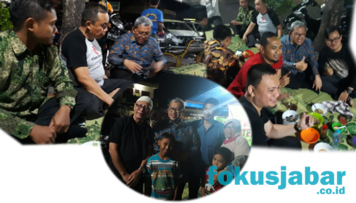 Tokoh Jabar yang juga mantan Gubernur Jabar Ahmad Heryawan (Aher) tetap bersahaja (foto Ibenk)