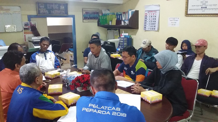 Kunjungan PB Peparda V Jabar Bidang PPM-TI ke sekretariat NPCI Kota Bandung (Foto Ageng)