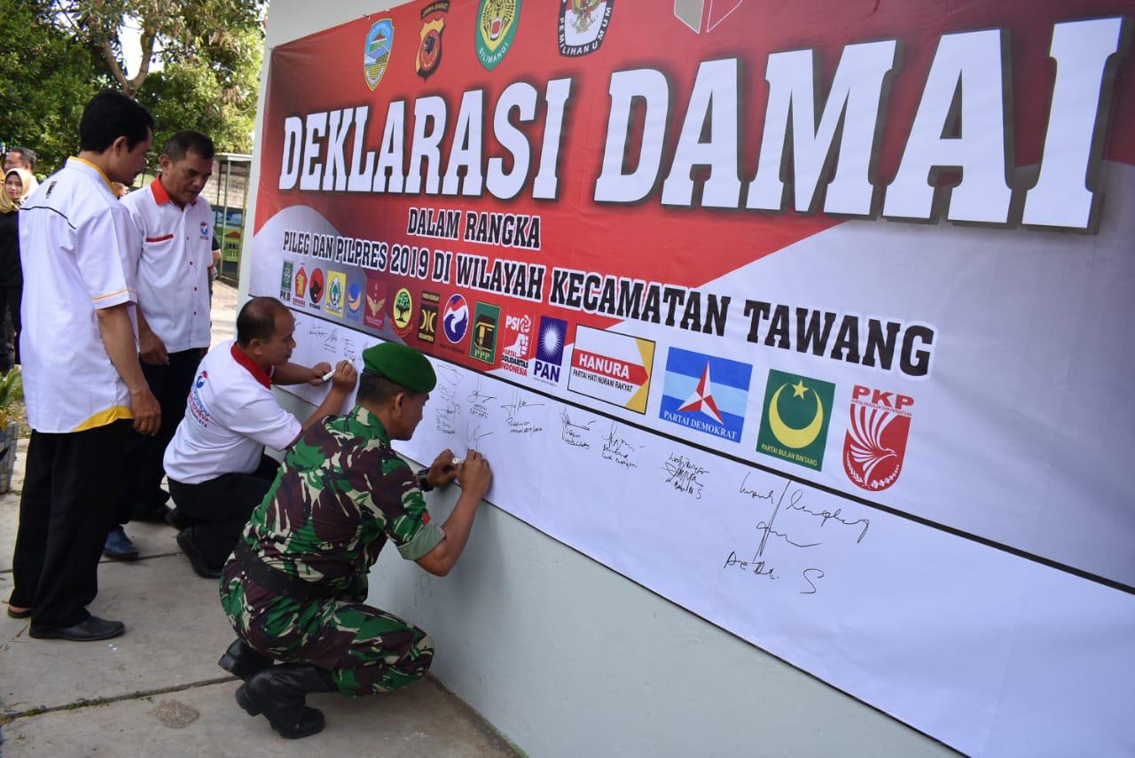 Deklarasi Damai Pemilu Serentak 2019 Wilayah Kec.Tawang (fokusjabar-Seda)