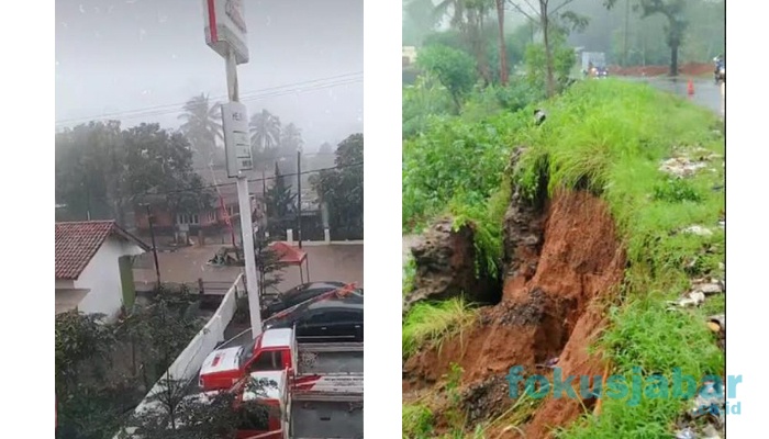 Hujan Mengguyur Kawali Akibatkan Banjir dan Longsor. (FOKUSJabar/Husen Maharaja)