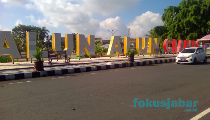 Alun-alun dan Taman Raflesia Ciamis Sepi Pengunjung