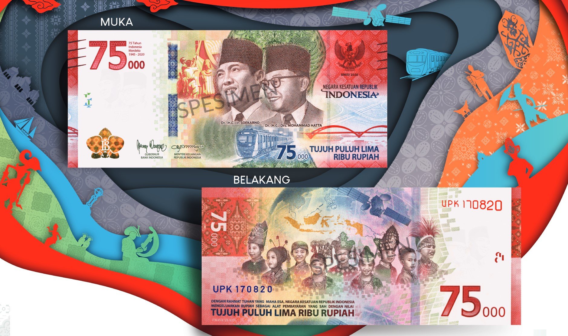 fokusjabar.id Uang rupiah edisi khusus kemerdekaan RI ke-75.