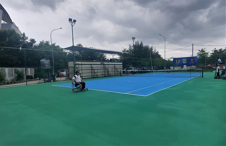 fokusjabar.id Peparda VI Jabar tenis lapangan kursi roda