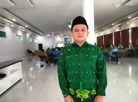 Ketua Pelaksana Kegiatan Edukasi pendidikan digital Noval Muhajir Taufiqurohaman di acara Pergunu hotel Mandiri.