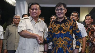 budiman sudjatmiko kunjungi kediaman prabowo subianto