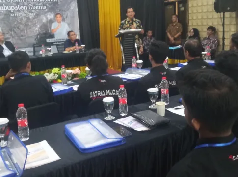 Ketpot: Wakil Bupati Ciamis Yana D Putra saat membuka Bimtek pelatih jawara Pencak silat