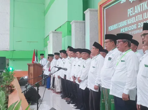 Ket foto : Pelantikan Pengurus PCNU Kota Tasikmalaya Periode 2023-2028 di GOR Sukapura Dadaha Kota Tasikmalaya (fokusjabar/Seda)