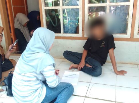 Ketpot: Anak nomer dua pasangan Tarsum dan Yanti saat mendapat pendampingan dari PPA Ciamis