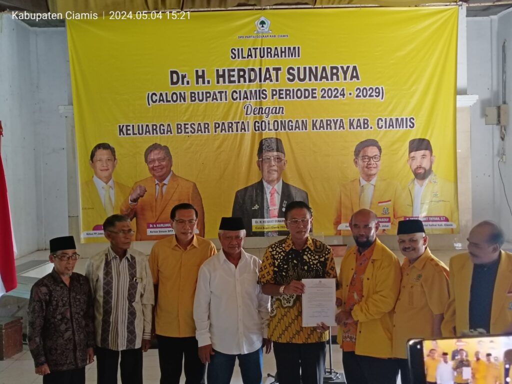 Keterangan Foto: Kunjungan Politik Herdiat Sunarya ke Partai Golkar Ciamis