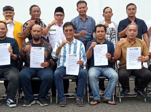 Keterangan Foto: 5 Partai Deklarasi Dukungan Herdiat-Yana di Pilkada Ciamis 2024 (Husen Maharaja)