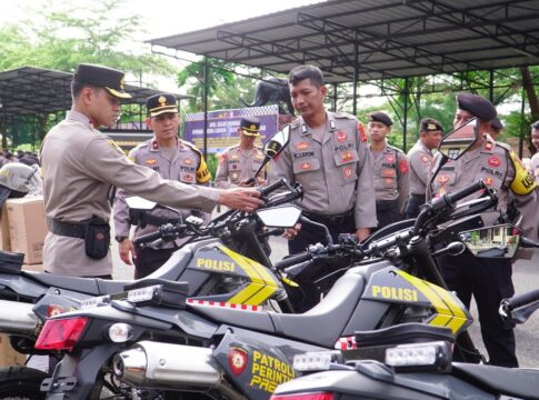 Guna Mendukung Operasi Mantap Praja Lodaya, Sat Samapta Polres Banjar Mendapat Peralatan Khusus Baru