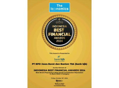 Bank bjb Raih Penghargaan Best Brand Popularity dan Best Social Contribution Reputation di Indonesia Best Financial Awards 2024