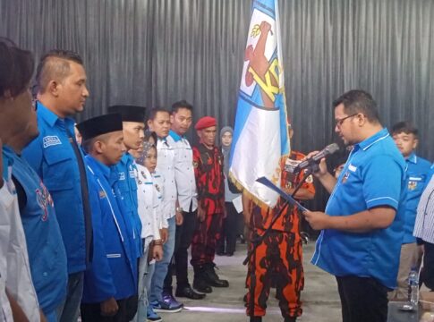 Poto: proses pelantikan Ketua DPD KNPI Pangandaran periode 2024 - 2027