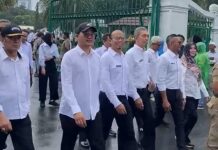 Ket foto : Wali Kota Tasikmalaya Terpilih Viman Alfarizi Ramadhan, saat mengikuti proses Gladi Bersih di Istana Kepresidenan Jakarta (Prokopim Pemkot Tasikmalaya)