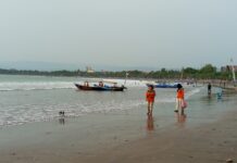 Poto: Kondisi pantai barat pangandaran usai di guncang gempa