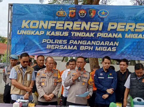 Poto: Konferensi pers polres Pangandaran