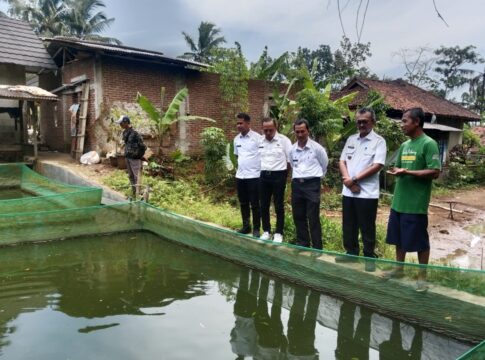 Ketfot: Pj bupati ciamis berkunjung ke kampung nila. FOTO; Eko Andryanto