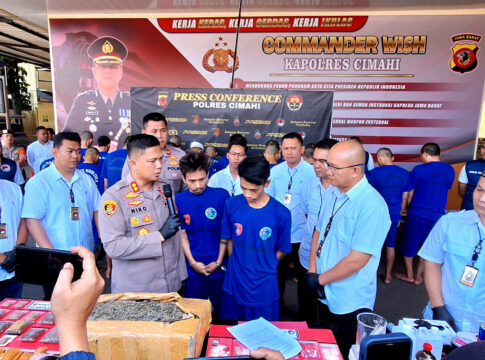 Foto: Polres Cimahi tangkap 33 tersangka penyalahgunaan narkoba. (Arif)