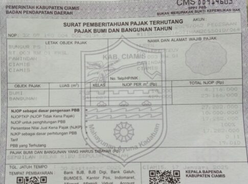 Ketpot: Surat Pemberitahuan Pajak Terutang PBB