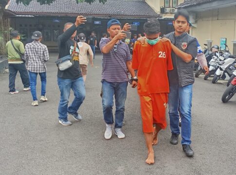 Ketpot: Salah satu tersangka pencabulan anak ingusan yang terjadi di wilayah Kecamatan Kawali Ciamis