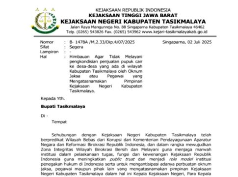 Himbauan Kepala Kejaksaan Negeri Kabupaten Tasikmalaya