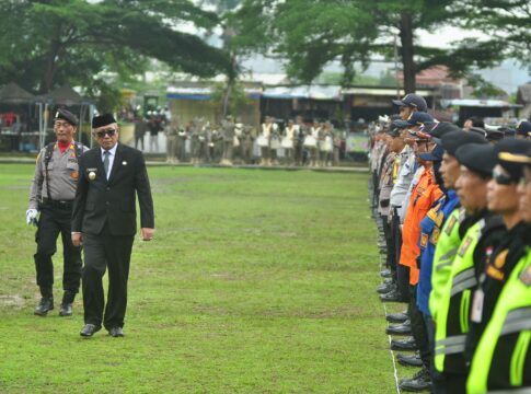 Caption: Polres Banjar gelar upacara puncak HUT Bhayangkara ke-79
