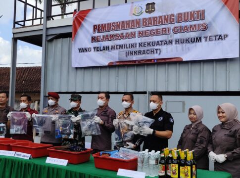 Ketpot: Pemusnahan barang bukti yang dilaksanakan Kejari Ciamis