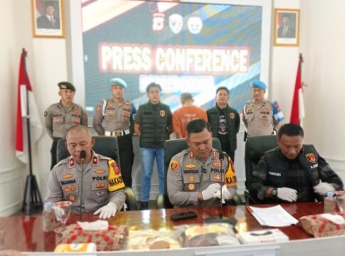 Ketpot: Pelaku pencabulan saat diekpos di Mapolres Ciamis