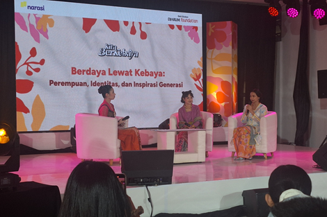 Foto: Program Kita Berkebaya di Posco Bandung, Jalan Asia, Kota Bandung, Sabtu (26/7/2025). (Arif)