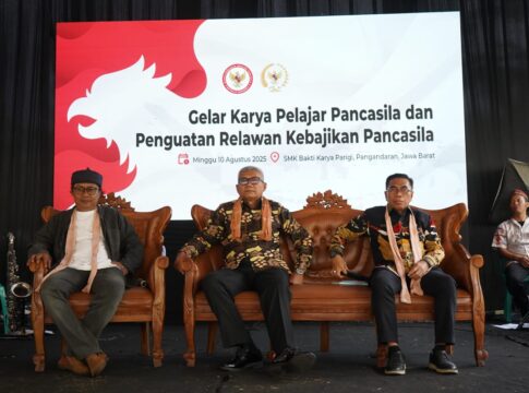 Poto: suasana saat acara Gelar Karya Pelajar Pancasila dan Sosialisasi Relawan Kebajikan Pancasila