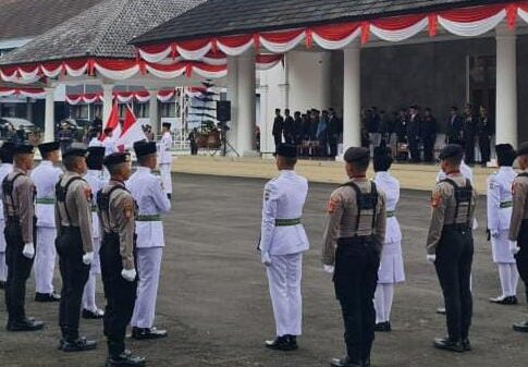 Ketpot: Prosesi pengukuhan Paskibra Kabupaten Ciamis