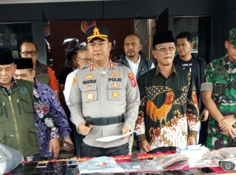 Ketpot: Unsur Forkompinda Ciamis saat konprensi Press di Mapolres Ciamis