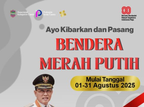 Sambut HUT RI ke-80, Bupati Ciamis Terbitkan SE Gerakan Pembagian Bendera Merah Putih