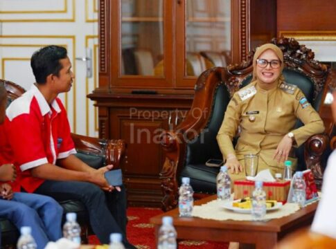 Poto: Suasana Pengurus National Paralympic Committee Indonesia (NPCI) Kabupaten Pangandaran bertemu dengan Bupati, FOTO (INAKOR)