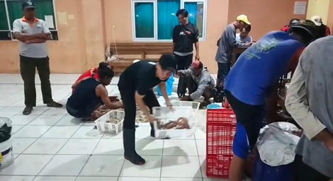 Poto: Suasana Tempat Pelelangan Ikan (TPI) Minasari.