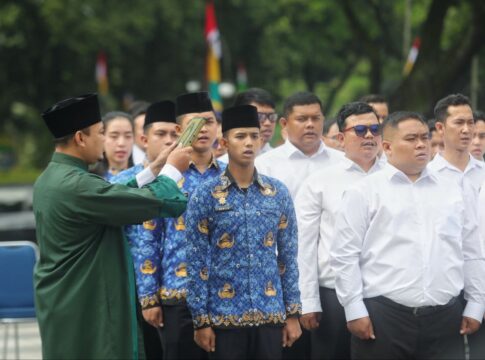 Pemerintah Kota (Pemkot) Bandung Lantik 212 PNS dan PPPK di Plaza Balai Kota Bandung Selasa (9/9/2025) -Ist-