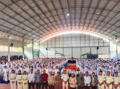 Poto; Suasana Penerimaan Calon Anggota Paskibraka (Pencapas) Tahun angkatan 2026 di aula SMAN 1 Parigi Kabupaten Pangandaran