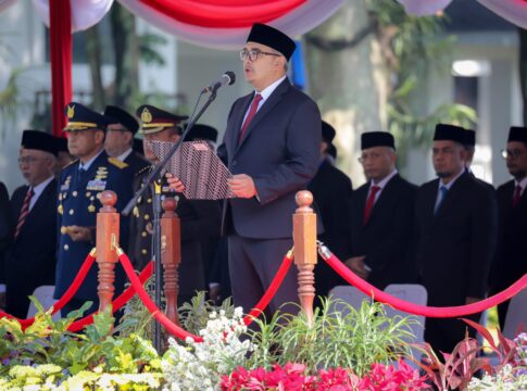 Wali Kota Bandung Muhammad Farhan Saat Memperingati Hari Kesaktian Pancasila di Balai Kota Bandung Rabu (1/10/2025) -Ist-