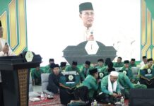 Ketpot: Bupati Ciamis Herdiat Sunarya saat menghadiri pelantikan pengurus Hamida