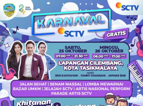 Ket foto : Karnaval SCTV, Hadir Menghibur Warga untuk memeriahkan Hari Jadi Kota Tasikmalaya Ke-24 Tahun (ist Humas SCTV) Ket foto : Karnaval SCTV, Hadir Menghibur Warga untuk memeriahkan Hari Jadi Kota Tasikmalaya Ke-24 Tahun (ist Humas SCTV)