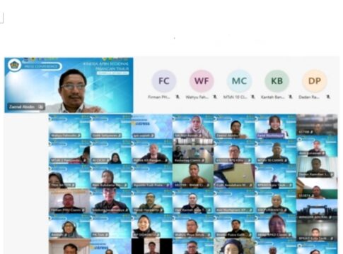 Ket foto : Press Conference Pembahasan APBN di wilayah Priangan Timur hingga Oktober 2025, dilakukan secara daring melalui aplikasi Microsoft Teams Kemenkeu RI (fokusjabar/Seda)