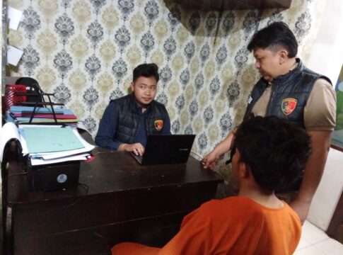 Ketpot: Pelaku pembacokan saat dilakukan pemeriksaan di Mapolres Ciamis