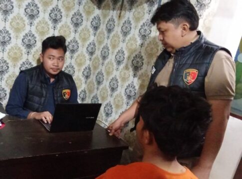 Ketpot: Pelaku pembacokan saat dilakukan pemeriksaan di Mapolres Ciamis