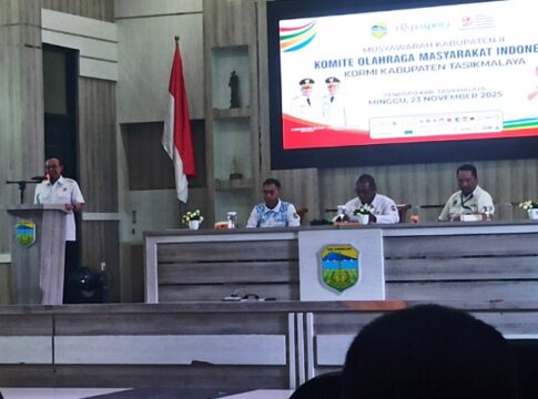 Musyawarah Kabupaten (Muskab) II sekaligus pelantikan Ketua Umum Kormi Kabupaten Tasikmalaya periode 2025-2029 digelar di Gedung Pendopo,Minggu (23/11/2025).