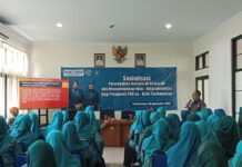 Ket foto : Para Pengurus dan anggota TP PKK Kota Tasikmalaya, mengikuti sosialisasi masalah korupsi di Aula Kantor Inspektorat Kota Tasikmalaya (fokusjabar/Seda)