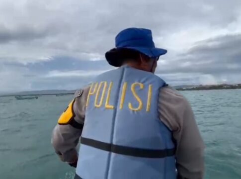 Poto: Suasana saat patroli menggunakan Jet Skie di Pantai Pangandaran.