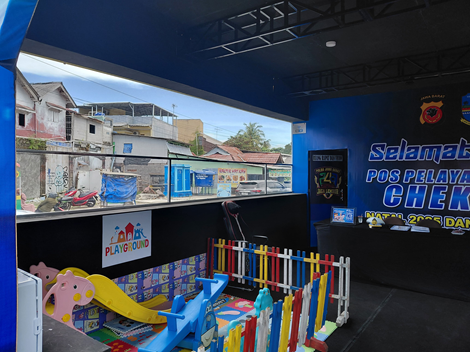 Foto: Area ramah anak di Pos Pelayanan Sunset di Pangandaran