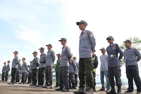 Ketfot: Jambore Satlinmas Tingkat Kabupaten Garut Tahun 2025, di Objek Wisata Bagendit 3, Kecamatan Banyuresmi, Selasa (16/12/2025).