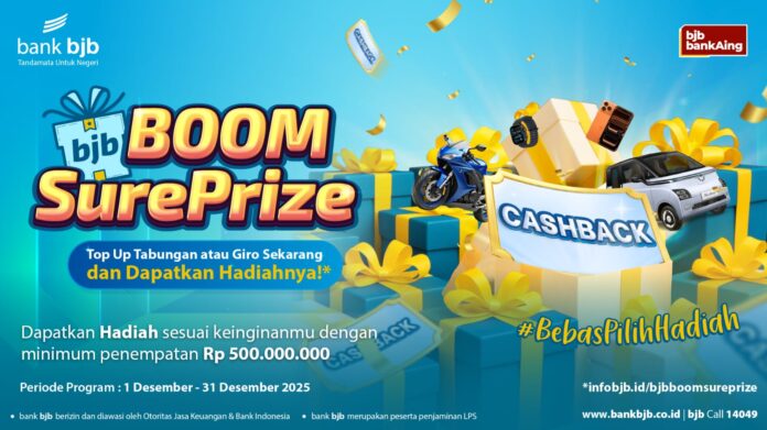 Akhir Tahun Makin Untung, bank bjb Hadirkan Program bjb Boom SurePrize
